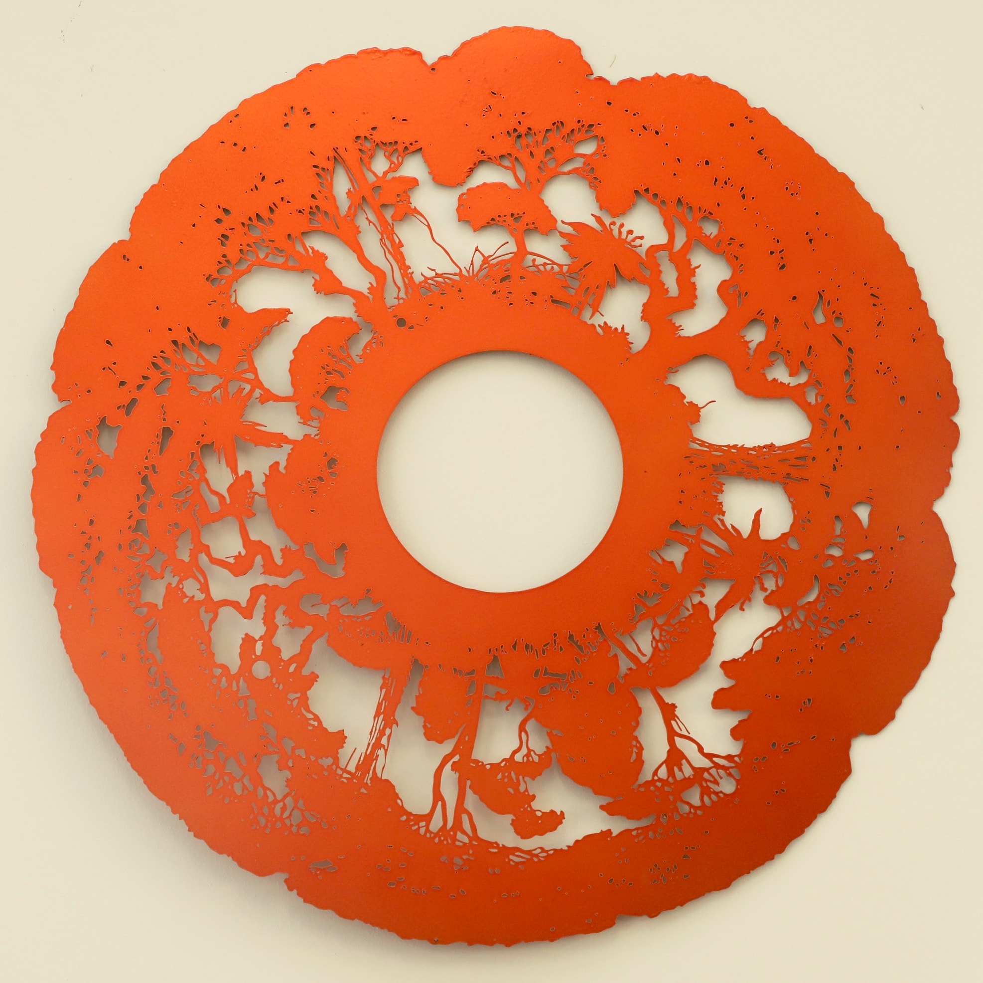 Laberinto (Orange), Laser-cut aluminium, 2007 — Cavelier Arte